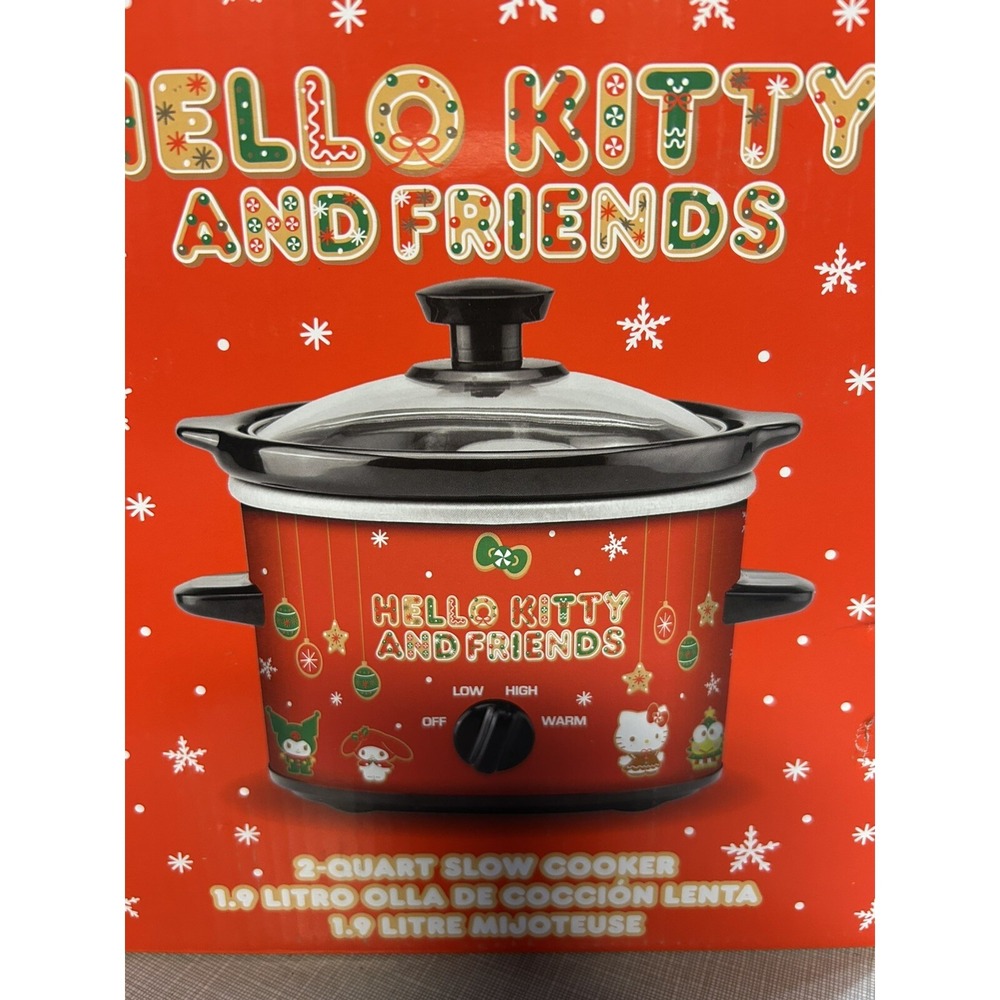 NEW Hello Kitty And Friends Christmas 2 QT Crockpot Slow Cooker